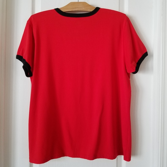 Disney Incredibles 2 Elastica short sleeve t-shirt ringer red black - Picture 2 of 8